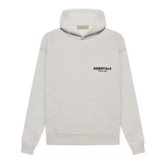 Fear of God Essentials “Light Oatmeal” Hoodie • NWT • Cream Pullover Sweatshirt - Picture 1 of 2
